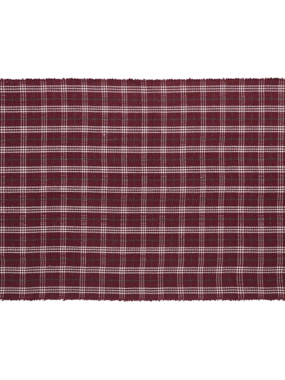My Texas House Red Holiday Plaid Indoor/Outdoor Layering Rug, 38" × 58"